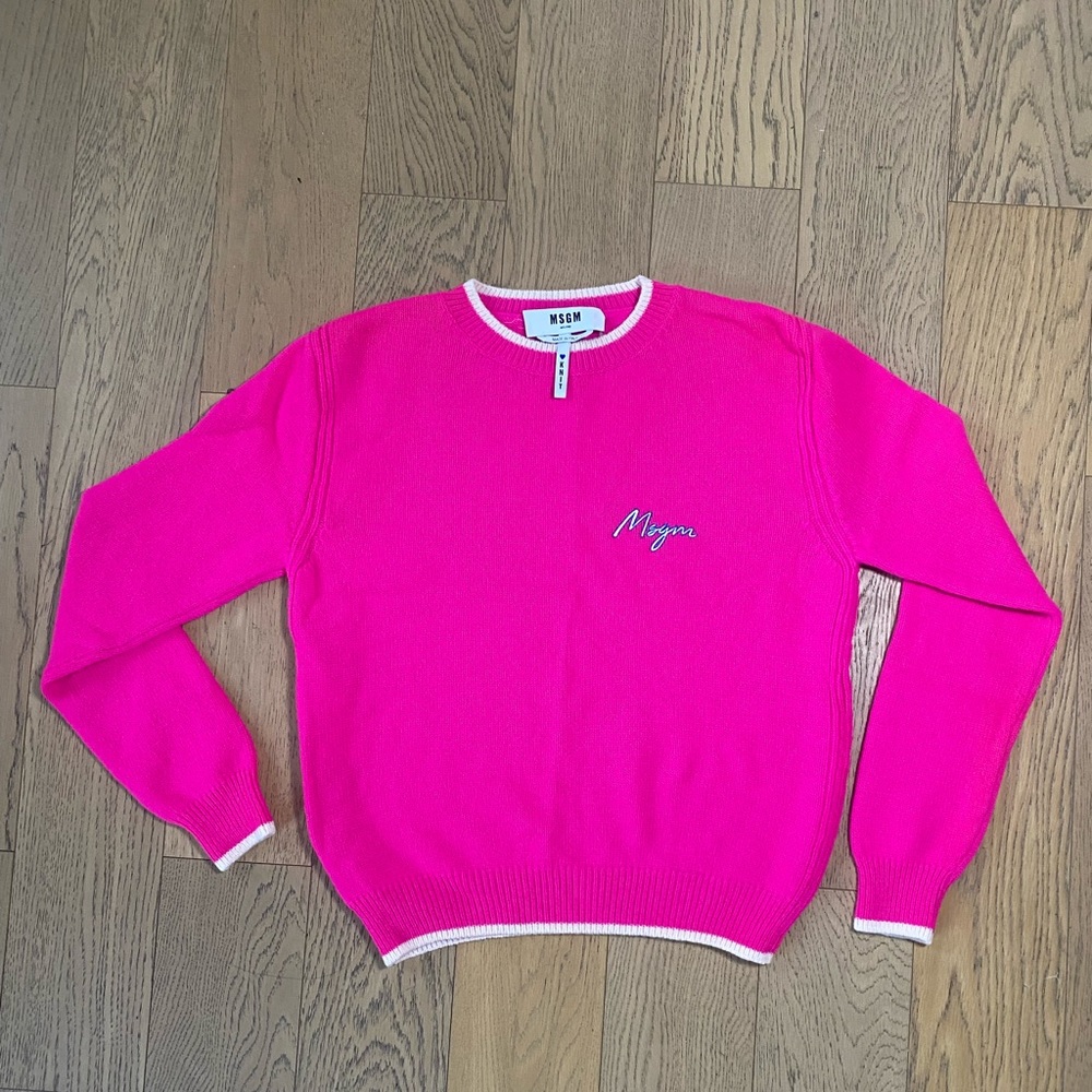 MSGM pink wool + cashmere knit sweater size XS - Picture 1 of 3